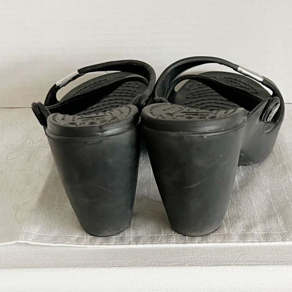 Crocs Cyprus Heel Strappy Black Platform Sandal Women's Sz 10 *Host Pick* - Picture 2 of 6
